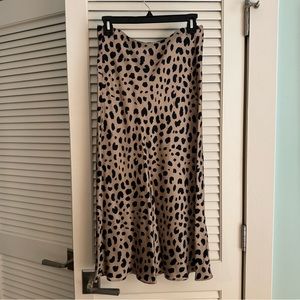 Realisation Par Leopard Midi Skirt